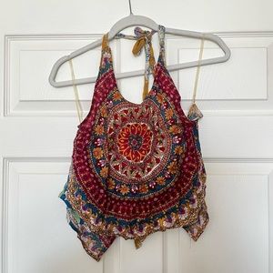 Colorful halter neck tank